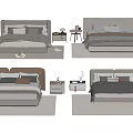 Double bed 3d model