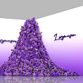 100th Anniversary Decor With Purple Flower Arrangement And Gradient Background