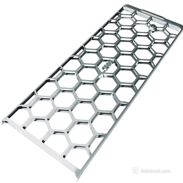 Stainless Steel Hexagonal Metal Grid Panel With Open Honeycomb Design Structure 3d model 
