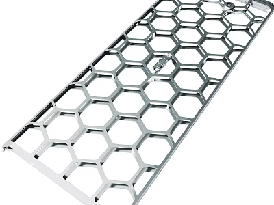 Stainless Steel Hexagonal Metal Grid Panel With Open Honeycomb Design Structure 3d model