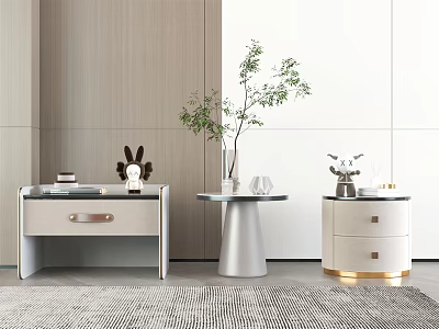 Modern bedside table 3d model