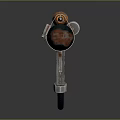 Orange And Black Weapon With Metal Barrel Grip And Cylindrical Tank Design