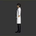 Man in White Doctor Coat With Stethoscope Standing With Arms Outstretched