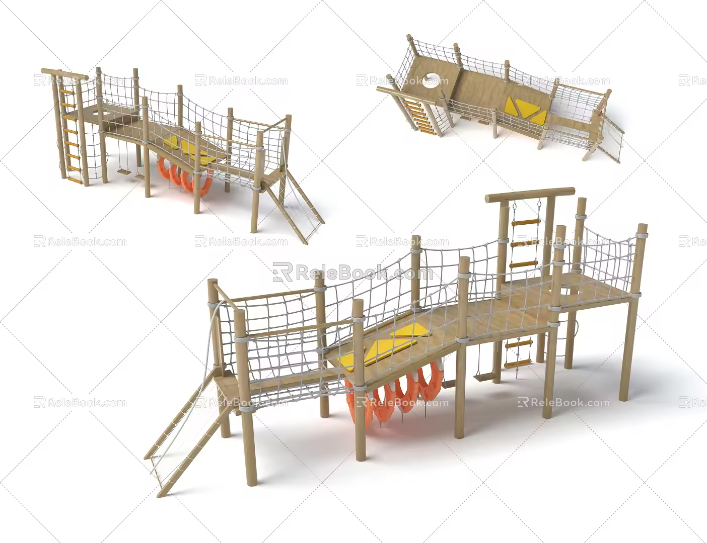 Climbing Combination Non-standard Sightseeing Platform Features Expanding Paradise Crawling Amusement Park Children's Amusement Park Amusement Sparks 3d model