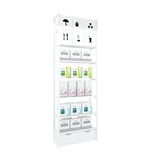 Mingchuang Nakajima Water Table Side Cabinet Shelf Supermarket Shelf Jewelry Store Toy Store Shelf Solar Panel Laminated Panel Headset 3d model