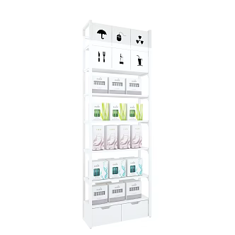 Mingchuang Nakajima Water Table Side Cabinet Shelf Supermarket Shelf Jewelry Store Toy Store Shelf Solar Panel Laminated Panel Headset 3d model