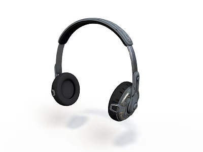 Comfortable Over Ear Headphones With Soft Earpads And Adjustable Headband 3d model