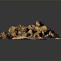 Natural Wood Stone Material With Rough Texture And Organic Form For Decorative Use