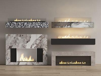 Modern Fireplace 3d model