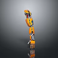 Yellow Industrial Mechanical Arm Equipment With Multiple Joints And Gripper Claw