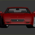 Red Ferrari Sports Car Featuring Classic Design Sleek Body And Black Wheels