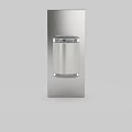 Contemporary Wall Mounted Sconce with Brushed Silver Metal Frame and Clear Glass Accents
