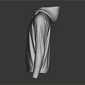 Stylish Gray Zip Up Hoodie With Front Pockets For Casual Wear