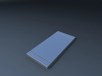 Blue Concrete Road Pavement Slab With Smooth Surface For Urban Highway Construction 3d model