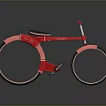 Red Zetta Bicycle Featuring Modern Unique Design Black Seat And Stylish Wheels