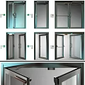 Modern Swing Door Designs with Glass Panels and Aluminum Frames
