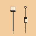 Contemporary Wall Sconces With Black Metal Frames Square And Cylindrical Illuminated Shades