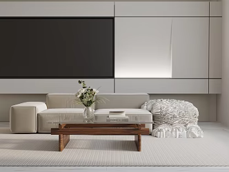 Modern three-seat sofa 3d model