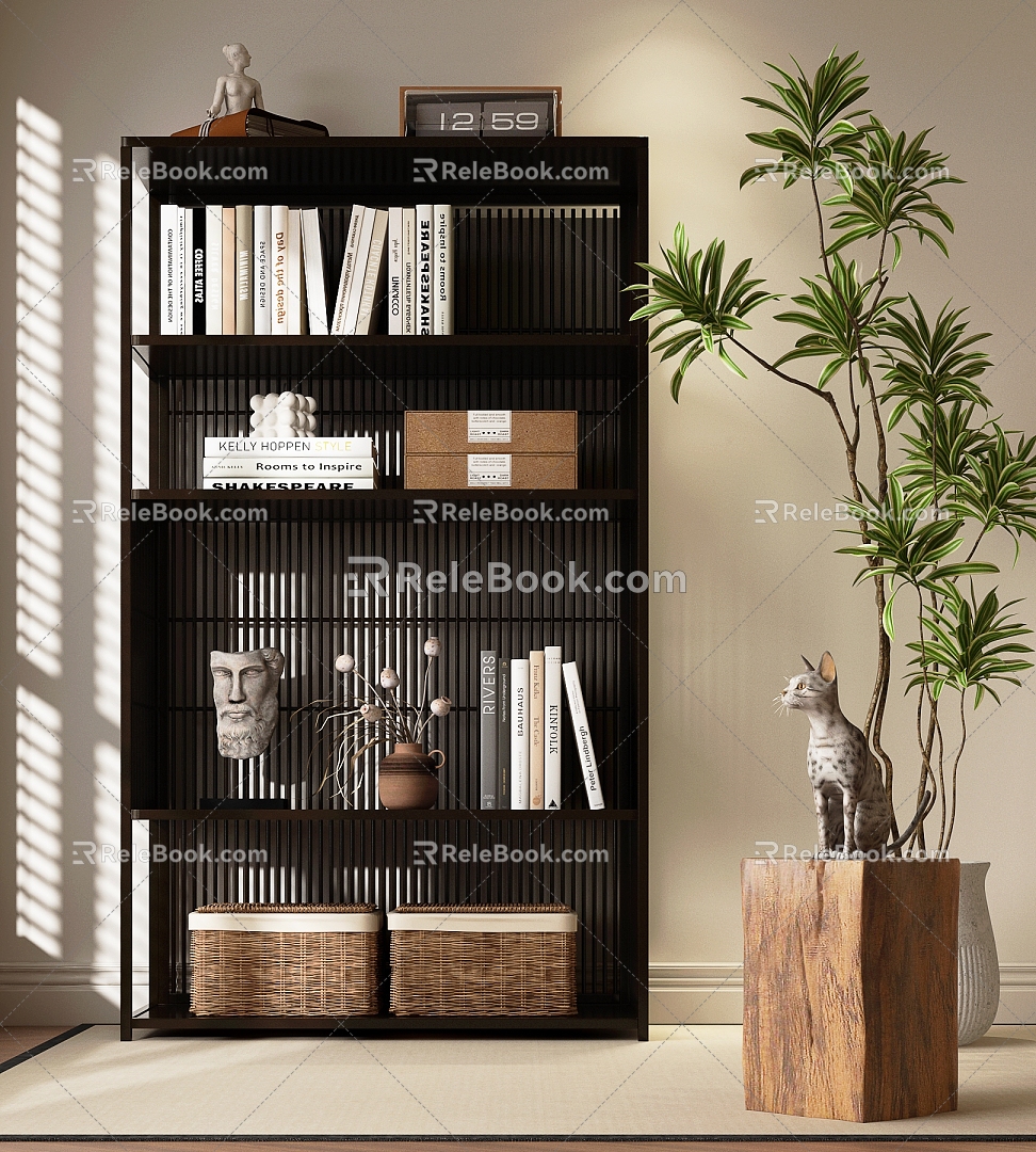 New Chinese Style Bookcase New Chinese Style Wine Cabinet New Chinese Style Decorative Cabinet New Chinese Style Bookshelf New Chinese Style Side Cabinet New Chinese Style Cabinet New Chinese Style Study Bookcase 3d model