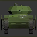 Green Military Tank with Number 101 and Track Design for Military Vehicle
