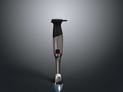 Modern Handheld Immersion Blender With Stainless Steel Shaft And Ergonomic Handle 3d model