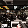 Elegant Modern Hotpot Restaurant Interior With Dining Tables Comfortable Seats And Ambient Lighting