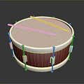 Red Snare Drum With Wooden Drumsticks For Household Daily Use
