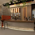 Bright Modern Mall Store Interior With Display Shelves Green Plants And Cozy Seating Area
