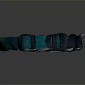 Durable Teal And Navy Blue Pet Collar With Secure Metal Buckle