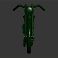 Vintage Green Motorcycle Featuring Classic Round Headlight Single Seat And Retro Frame Design