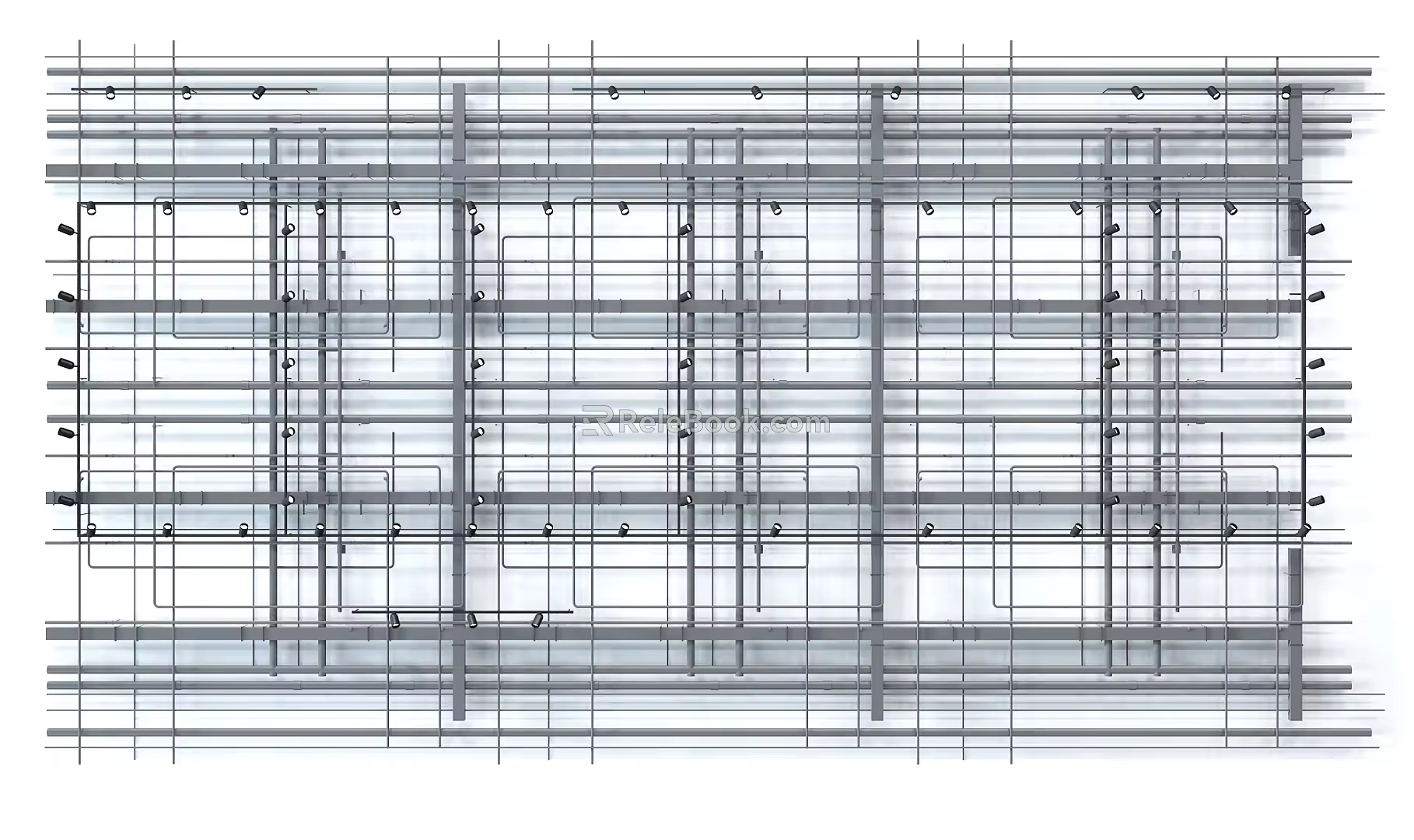 Modern pipeline air conditioning pipeline track spotlight 3d model