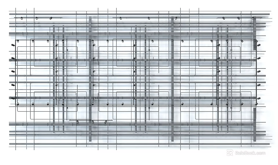 Industrial Piping System Engineering Design with Structural Layout and Framework Details 3d model 