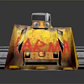 Yellow Bulldozer Featuring FARMA Lettering On Blade Grey Tracks And Black Yellow Body
