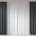 curtain gauze curtain 3d model