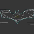 Batman Themed Weapon Design Featuring Iconic Bat Symbol With Silver Outline