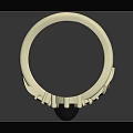 Exquisite Silver Ring With Braided Band Floral Accents And Dark Gemstone Centerpiece