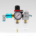 Industrial Pneumatic Equipment with Pressure Gauge Filter and Air Regulator Components