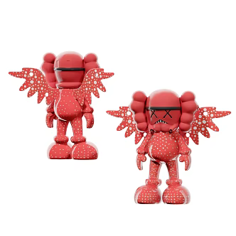 Modern trend kaws doll 3d model