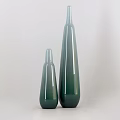 Modern Green Glass Vases In Different Sizes For Home Decor