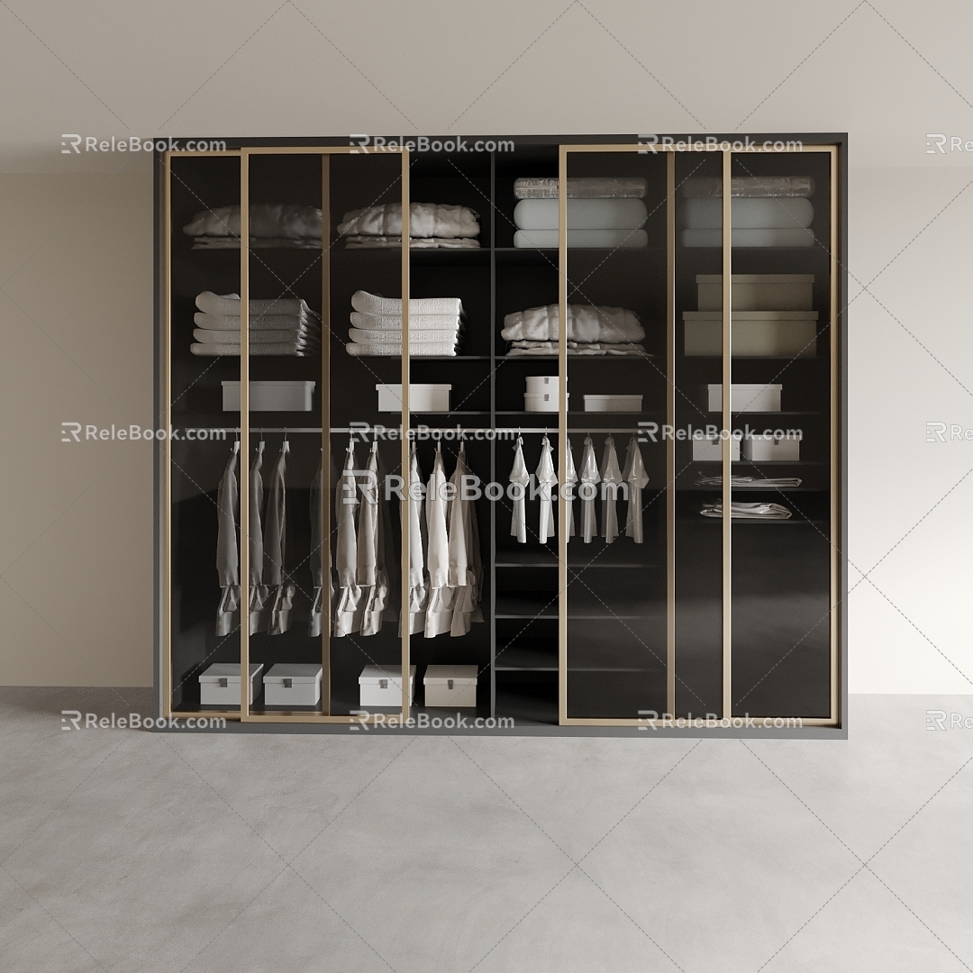 Wardrobe Locker Decorative Cabinet Bookcase Storage Cabinet Side Cabinet Wall Cabinet 3d model