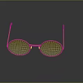 Round Frame Sunglasses With Rose Gold Metal Frame And Light Tinted Lenses