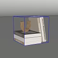 Stacked White And Beige Hardcover Books With Golden U Shaped Decor
