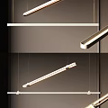 Modern Sleek Linear Pendant Lights With Minimalist Metal Frame For Contemporary Interior