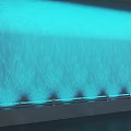 Elegant Blue Water Ripple Decorative Lights Projecting On Wall Surface 3d model