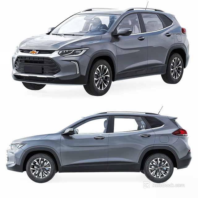 Gray SUV Exterior Design Showcasing Modern Front And Rear View Features 3d model 