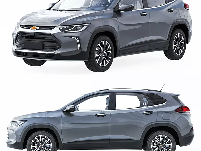 Gray SUV Exterior Design Showcasing Modern Front And Rear View Features 3d model