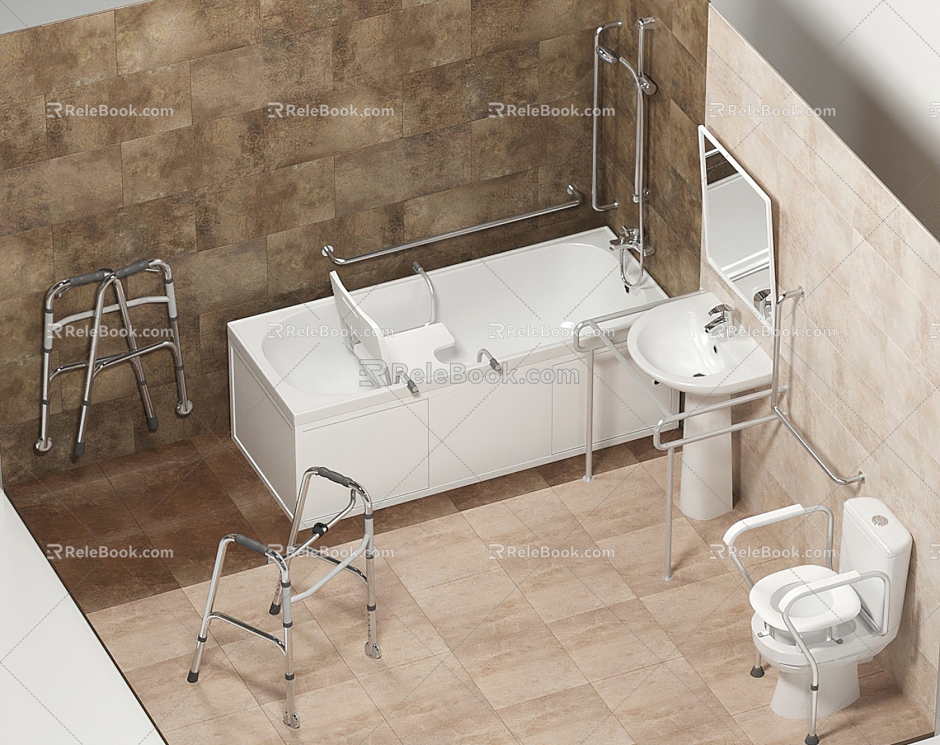 Modern Toilet Accessible Toilet 3d model