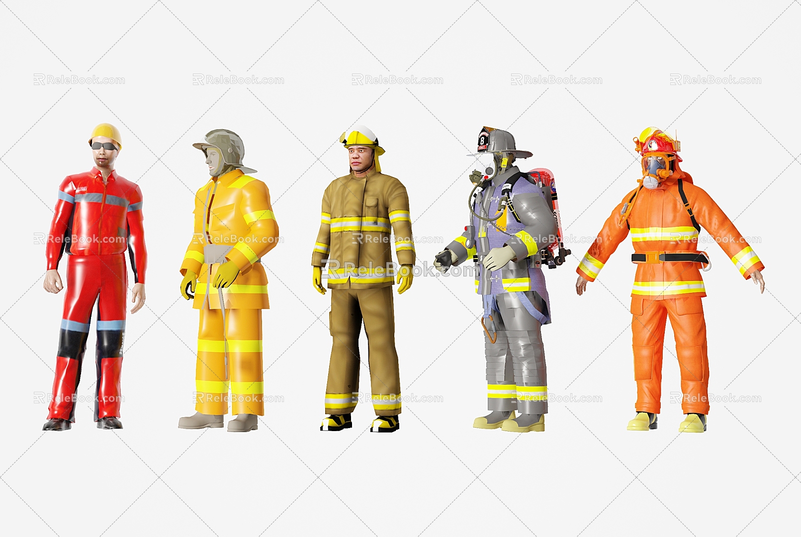 Firefighters Fire Fighters 3d model