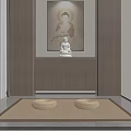 Modern Minimalist Wooden Home Altar Cabinet For Serene Zen Worship Space Interior Design
