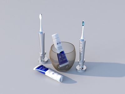 Toothbrush Toothpaste 3D Model model